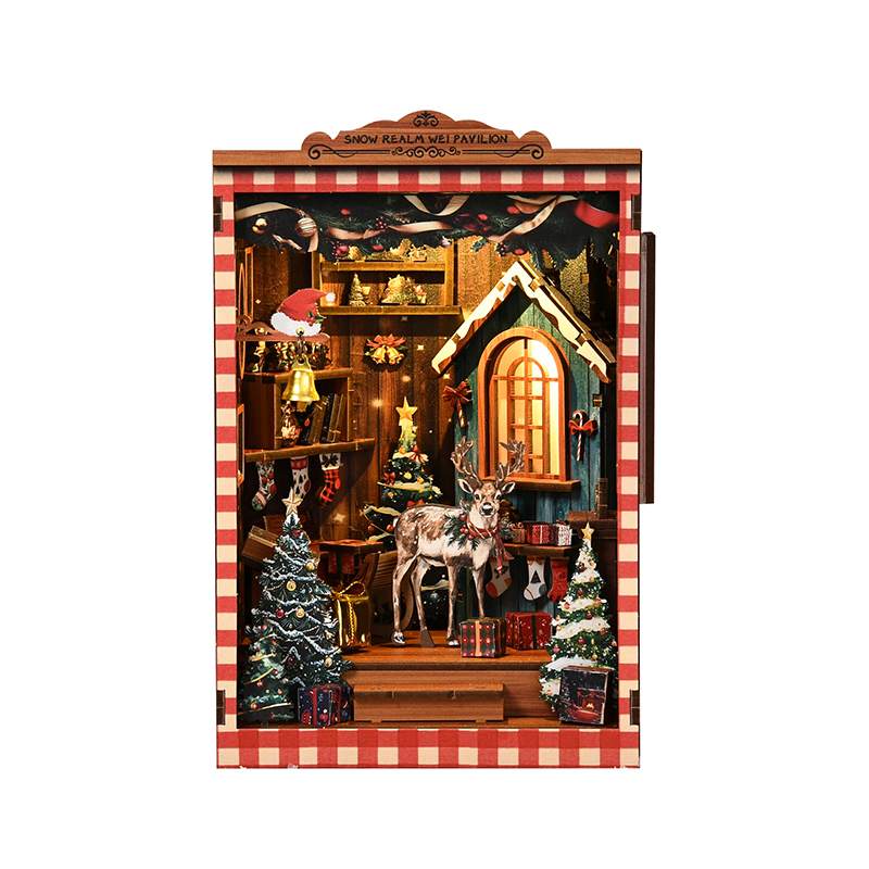 Snowy Christmas Cabin Miniature House Kit