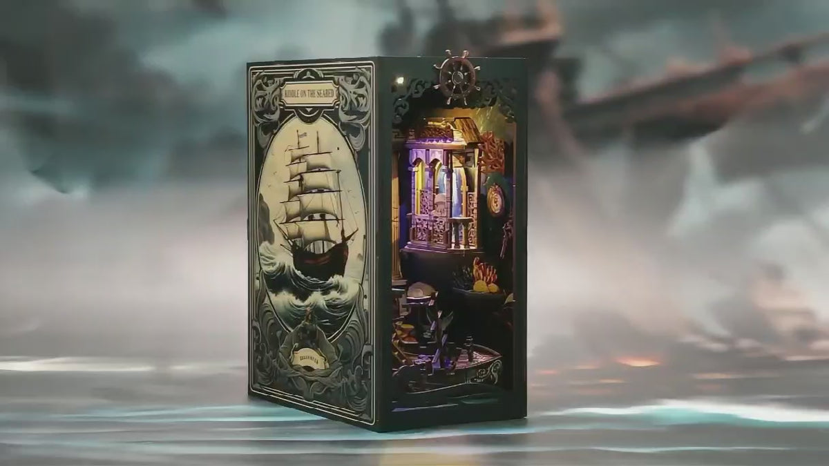 Load video: Lost Ocean Ruins Adventure DIY kit build and illuminated finished display video