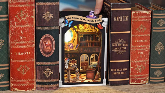 Magic Book Mirror Mini completed miniature display for a bookshelf or desk