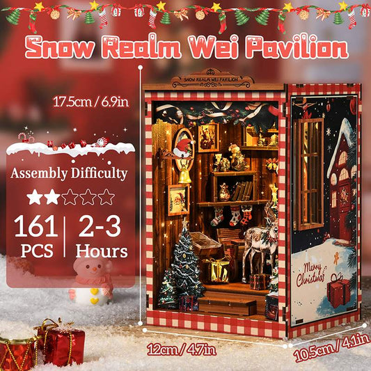 Snowy Christmas Cabin Miniature House Kit
