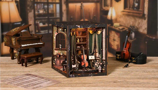 European Melody Room completed miniature display for a bookshelf or desk
