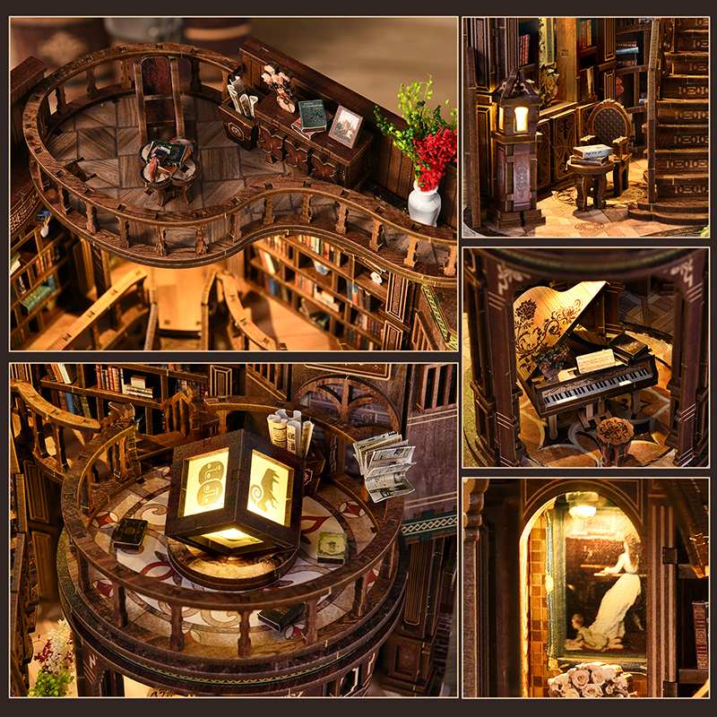 Grand Library Hall DIY Book Nook Kit
