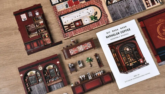 Warm Coffee House numbered parts and guided DIY assembly