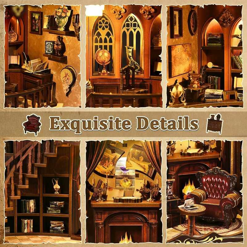 Vintage Library Study DIY Book Nook Kit