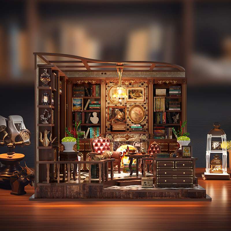 Vintage Study Room DIY Book Nook Kit