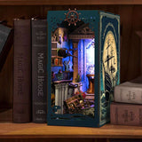 Lost Ocean Ruins Adventure completed DIY book nook with warm LED lighting