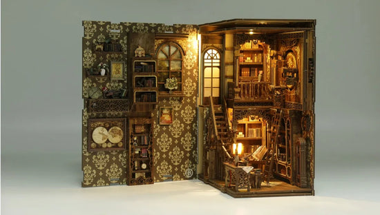 Antique Book Archive Library completed miniature display for a bookshelf or desk