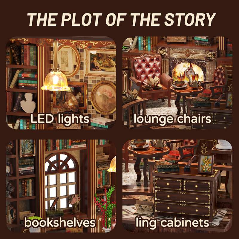 Vintage Study Room DIY Book Nook Kit