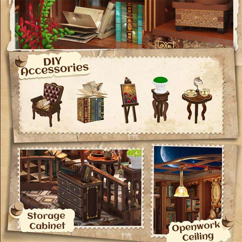 Vintage Study Room DIY Book Nook Kit
