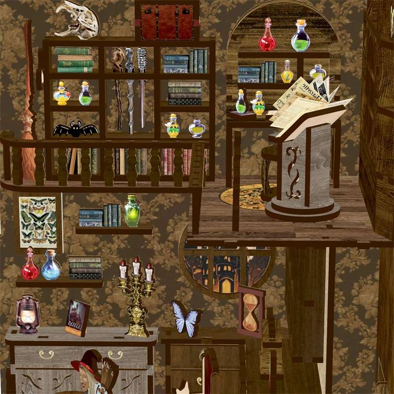 Witch’s Enchanted Workshop DIY Book Nook Kit